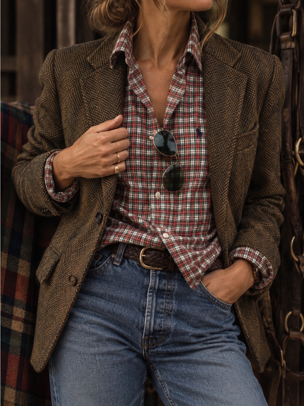 Ralph Lauren Plaid Button Down - youth large / women’s small